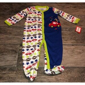New Kidgets One-piece Cars Football Sleeper Baby Infant 6-9 Months 6-9M‎